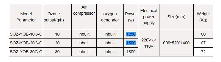 Bnp Soz-Yob-10g20g30g-C Industrial Integrated Psa Oxygen Flow Ozone Generator Water Purifier Inbuilt Dryer for Air Purification