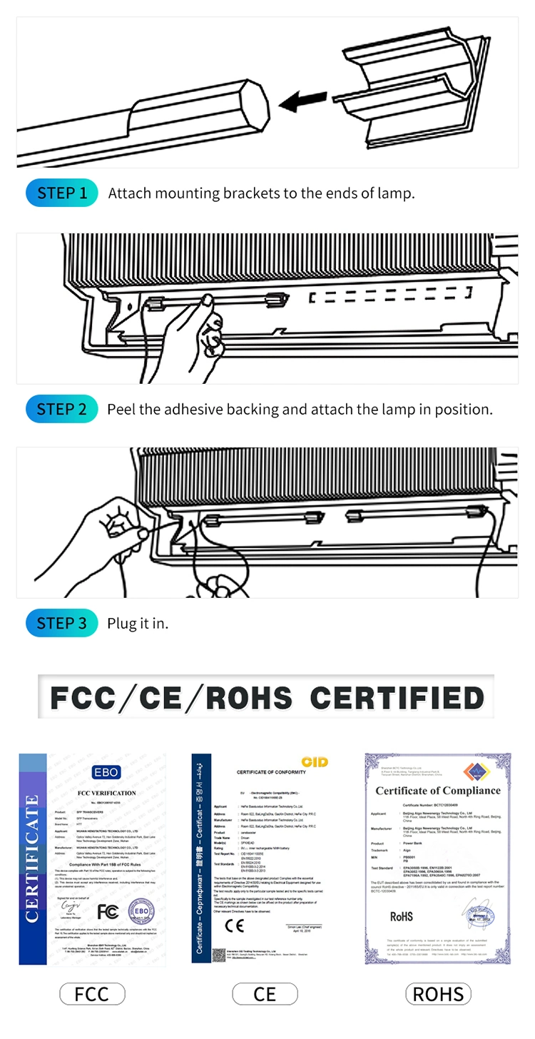 Air Conditioner Purifier and Sterilizer HVAC Purifier UVC Disinfection Light UVC Germicidal Lamp